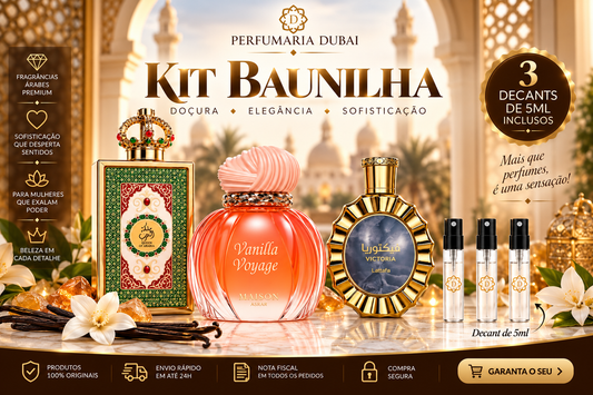 Kit Baunilha - Queen Of Arábia, Vanilla Voyage e Victoria