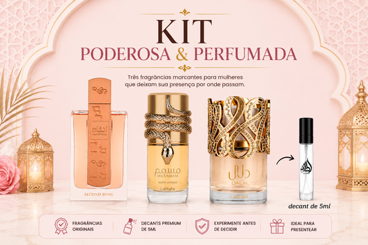 Kit Poderosa&Perfumada - Angham Second, Musamam White e Dalal