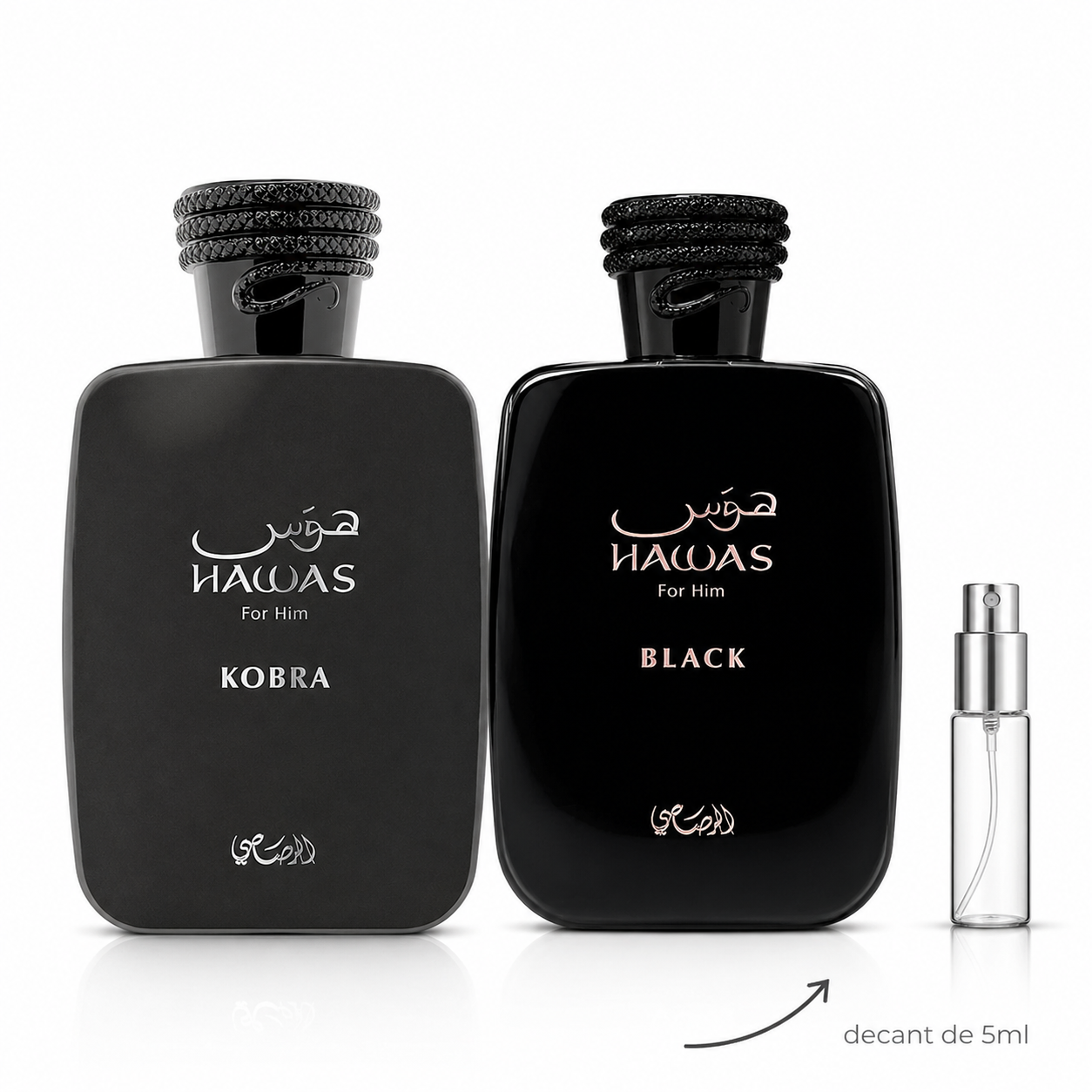 Kit decants de 5ML - Hawas Kobra e Hawas Black -