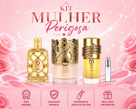 Kit Mulher Perigosa -  Dalal, Musamam White e Royal Amber