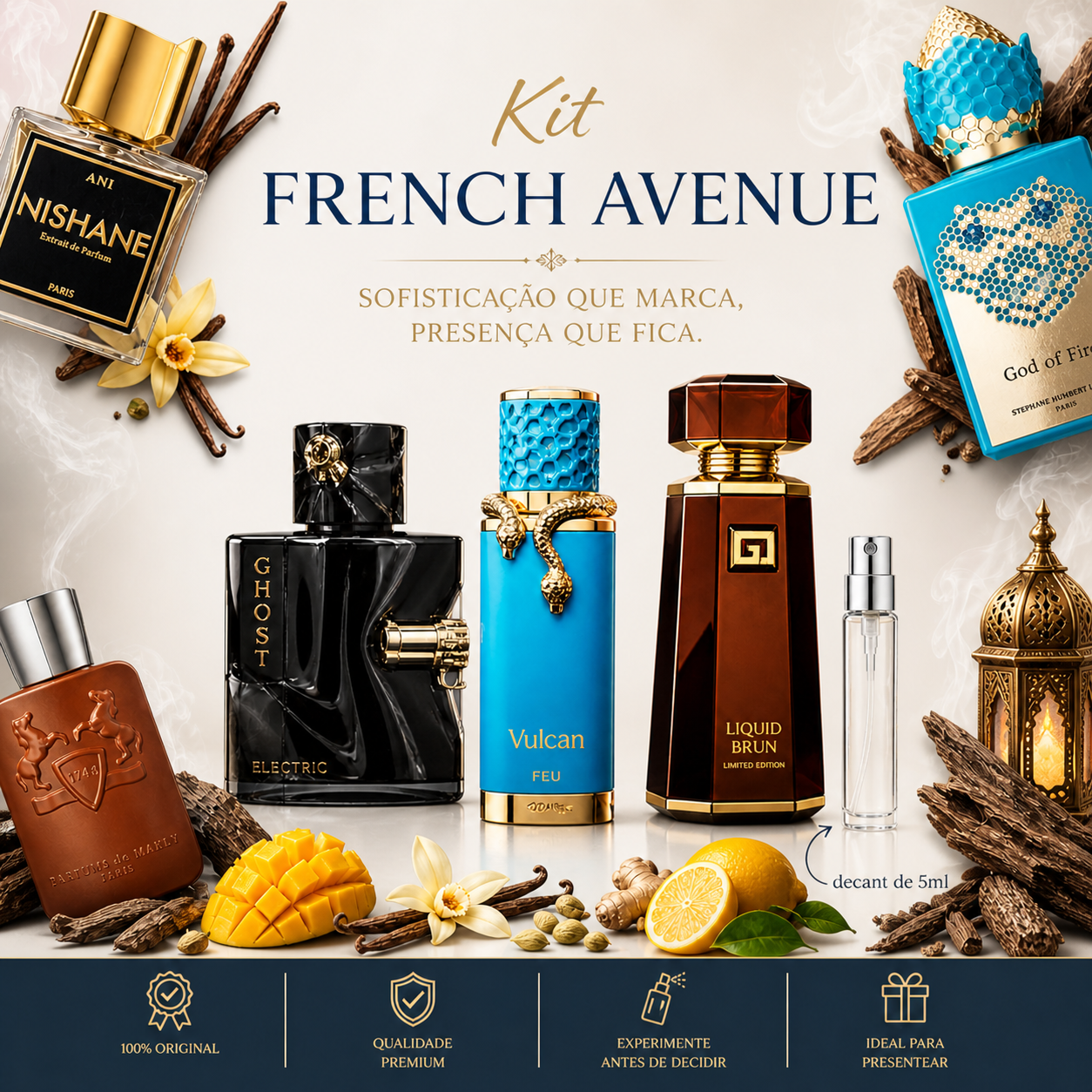 Kit French Avenue - Spectre Ghost, Vulcan Feu e Liquid Brun Limited Edition