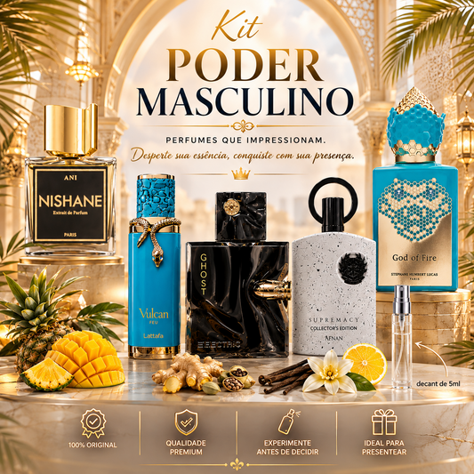 Kit Poder Masculino - Vulcan Feu, Spectre Ghost e Suprecamy Collectors Edition