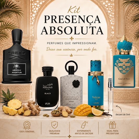 Kit Presença Absoluta - Supremacy Collectors Edition, Hawas Black e Vulcan Feu