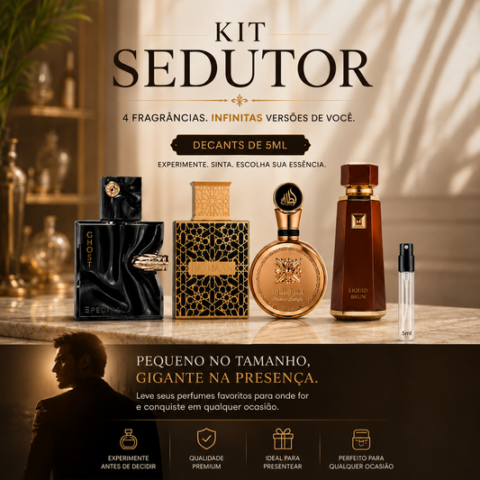 Kit Sedutor - Rayhaan Elixir, Liquid Brun, Fakhar Gold e Spectre Ghost