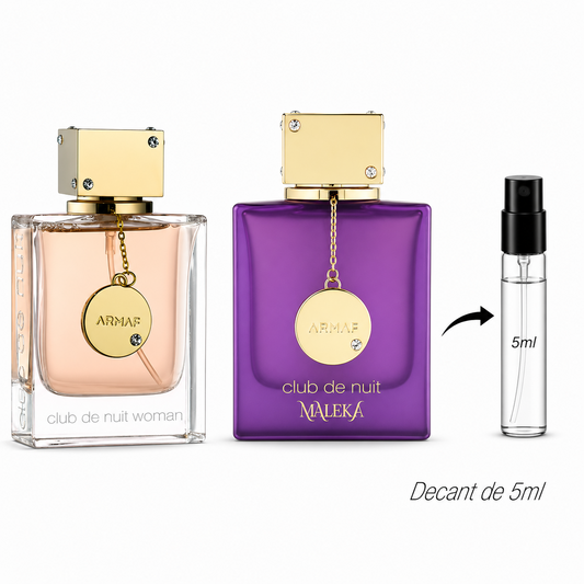 Kit - Decant de 5ml - Club de Nuit Maleka e club de Nuit Woman - Armaf